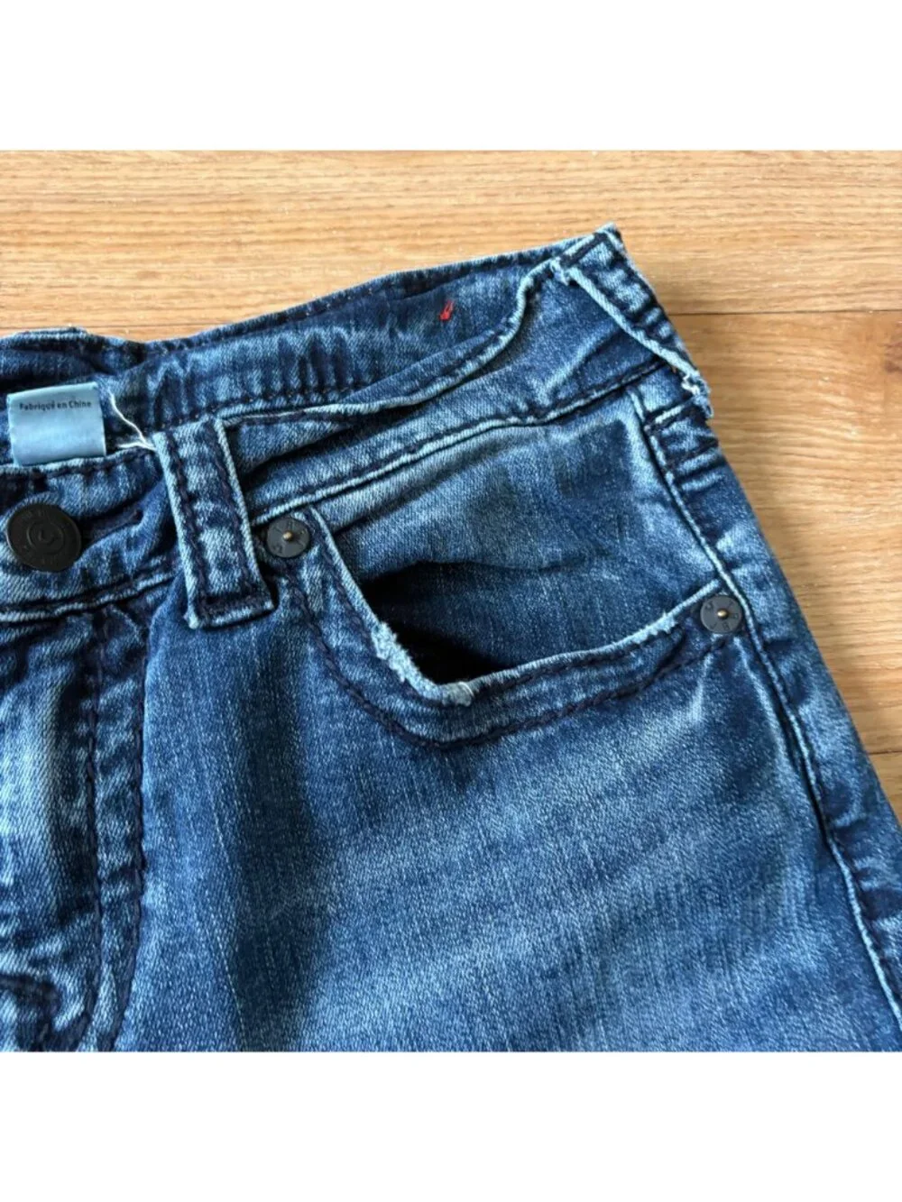 True Religion Rocco Relaxed Skinny Moto Leg MR Denim Jeans Blue Men’s Size 30